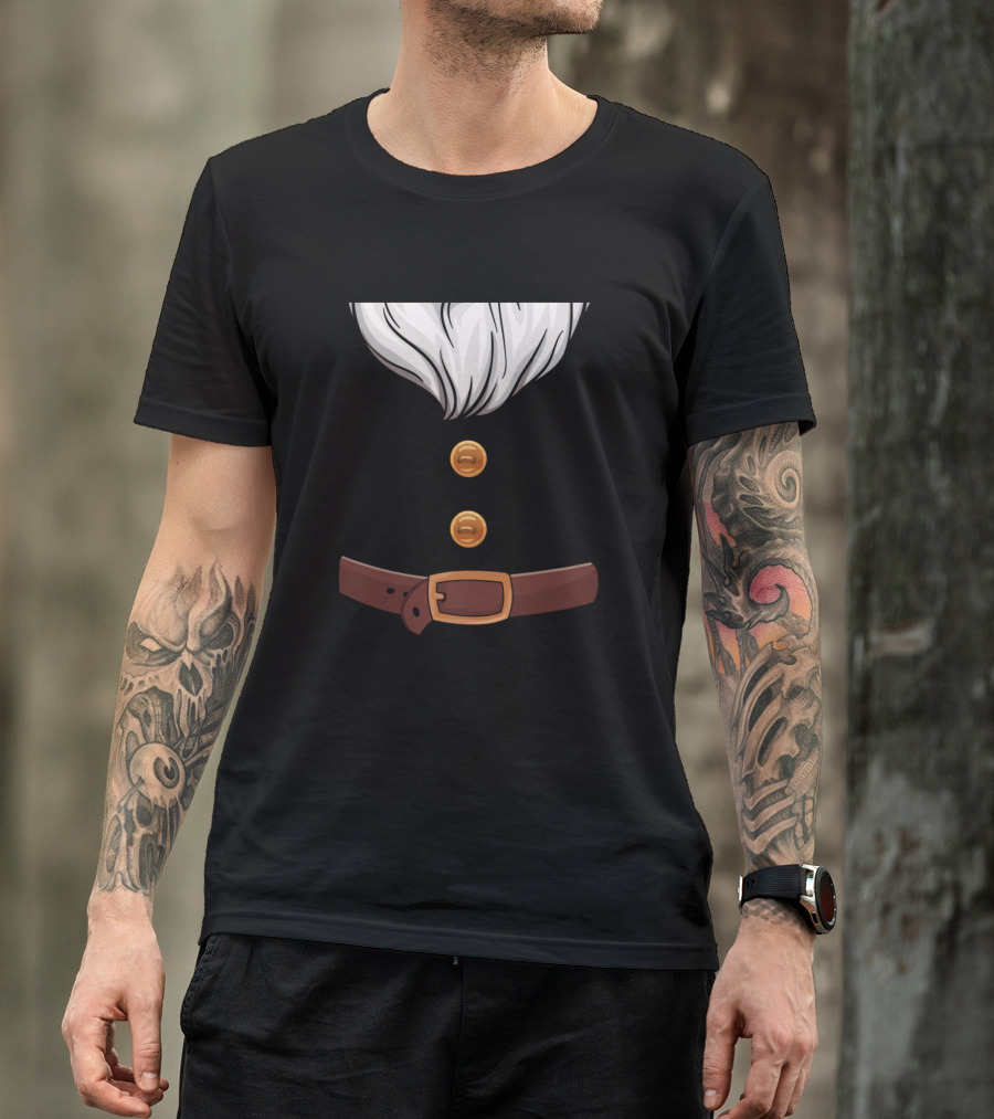 Dwarf Costume Unique Idea With Beard And Buttons For Dwarf Match T-Shirt