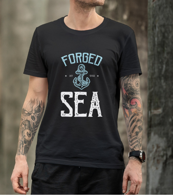 Forged By The Sea Ocean Anchor T-Shirt