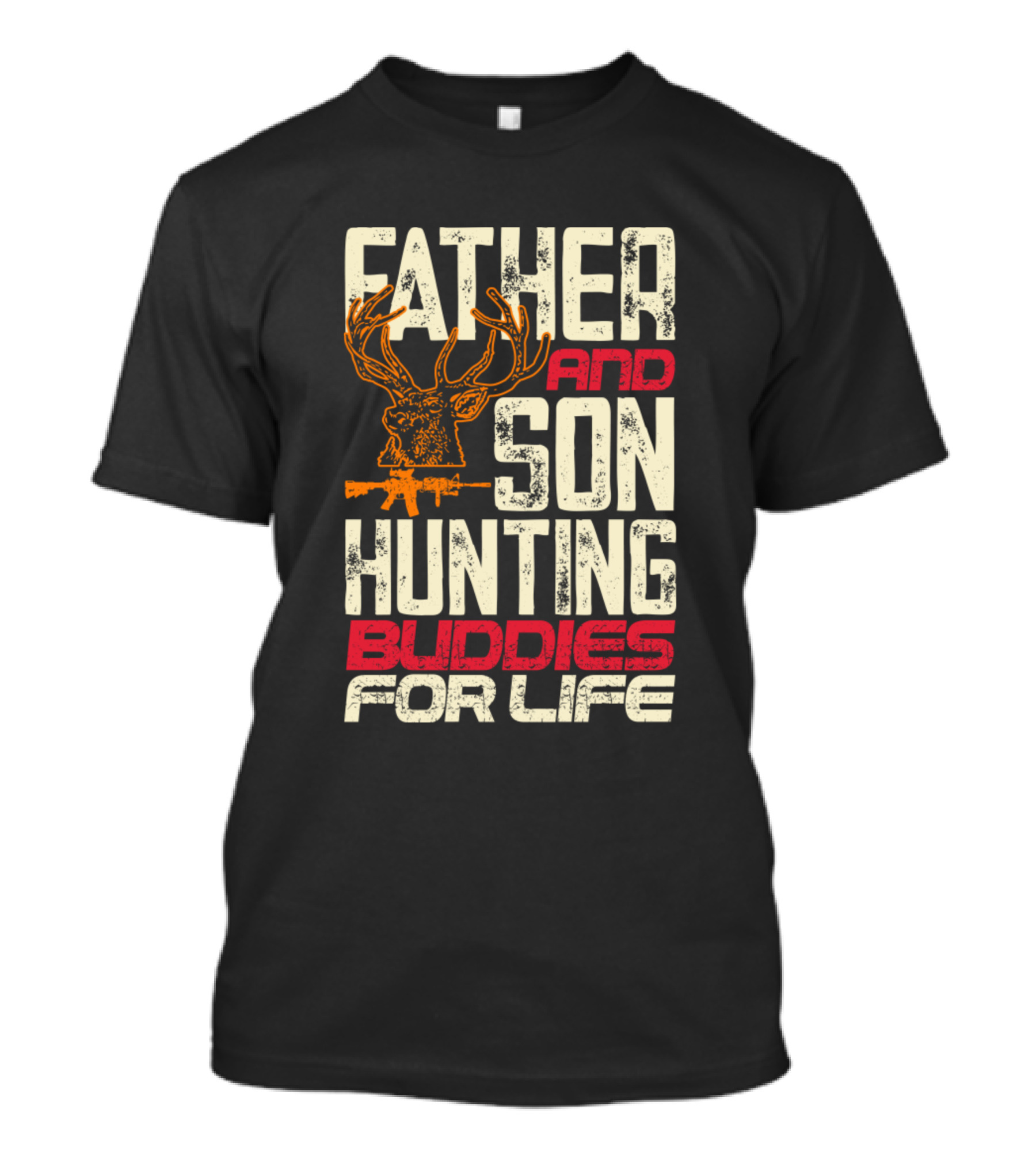 Father And Son Hunting Buddies For Life Deer Rifle T-Shirt