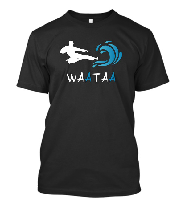 Funny Karate Kick Waataa Karate Lover Birthday Wave T-Shirt