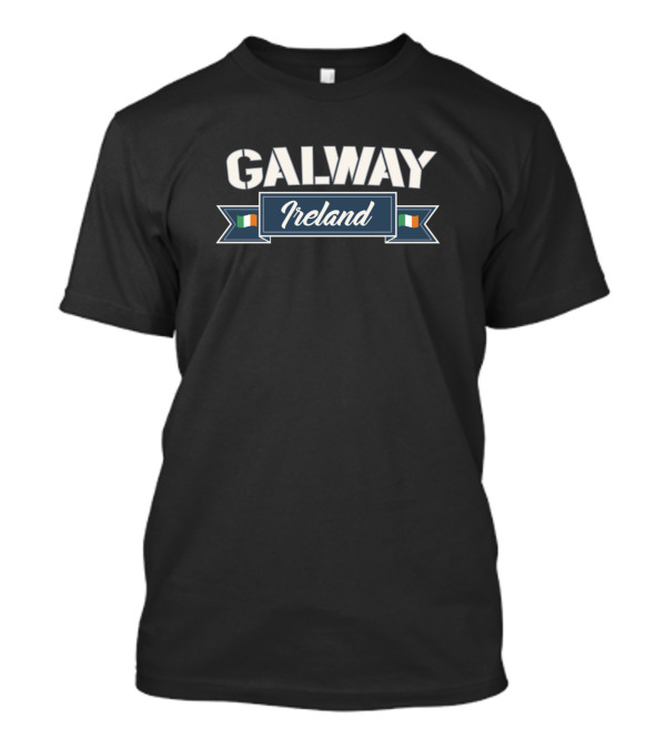 GALWAY Ireland Irish Flag Banner T-Shirt