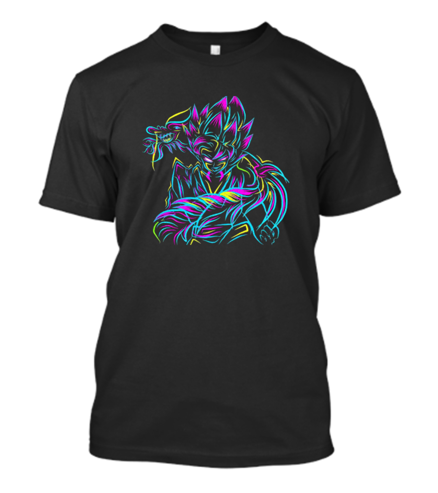 Neon Goku Energetic Pose Dragon Ball Z T-Shirt