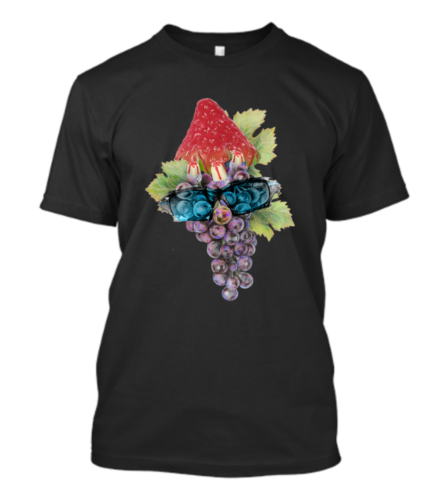 Grapy Mushroom Shades And Bunch Of Grapes Fusion T-Shirt
