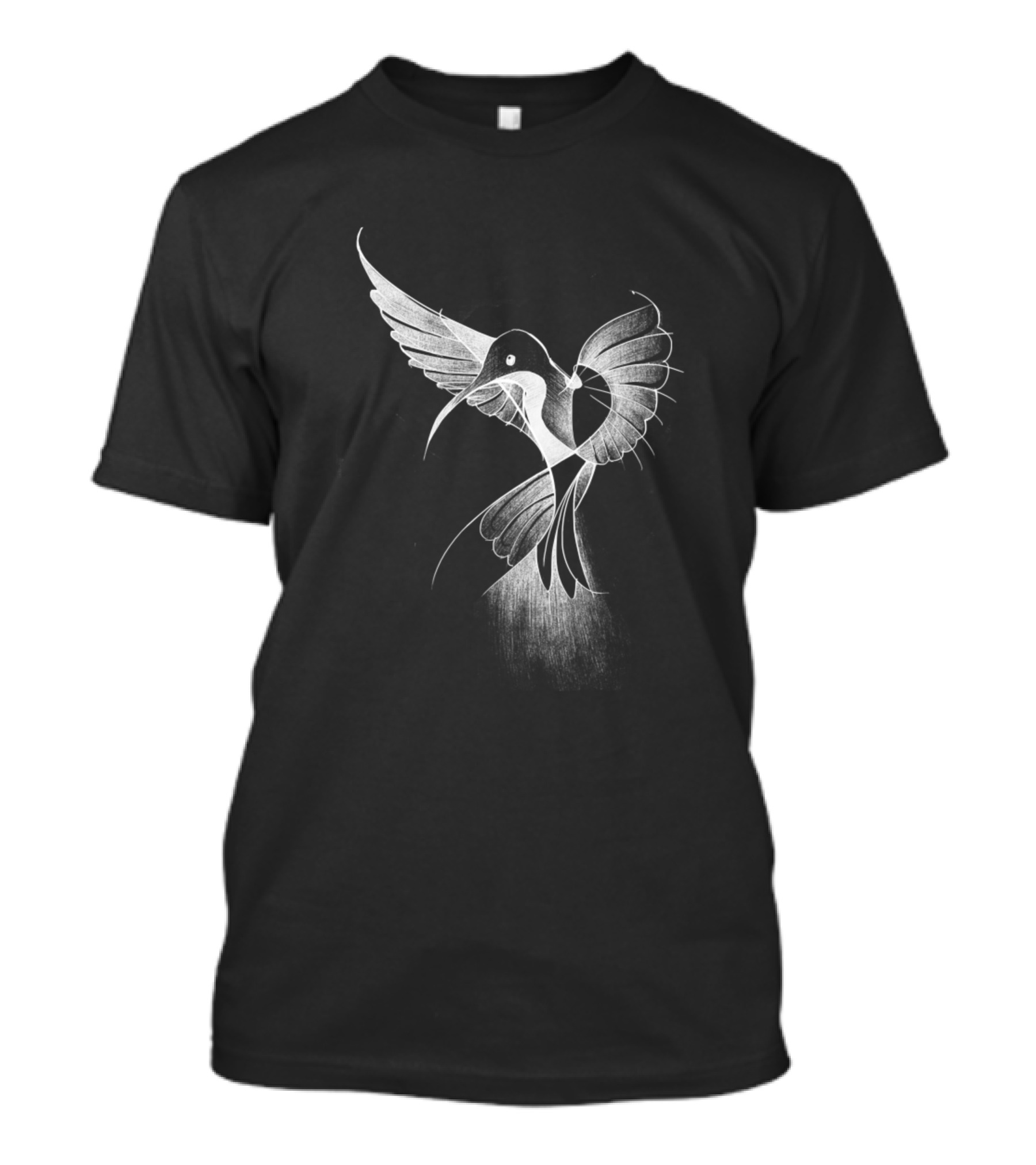 Hummingbird Magic Touch Wild White Vision Abstract Flight T-Shirt