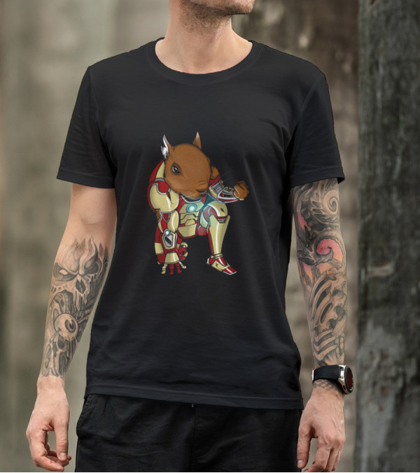 Iron Squirrel Superhero Armor Suit T-Shirt
