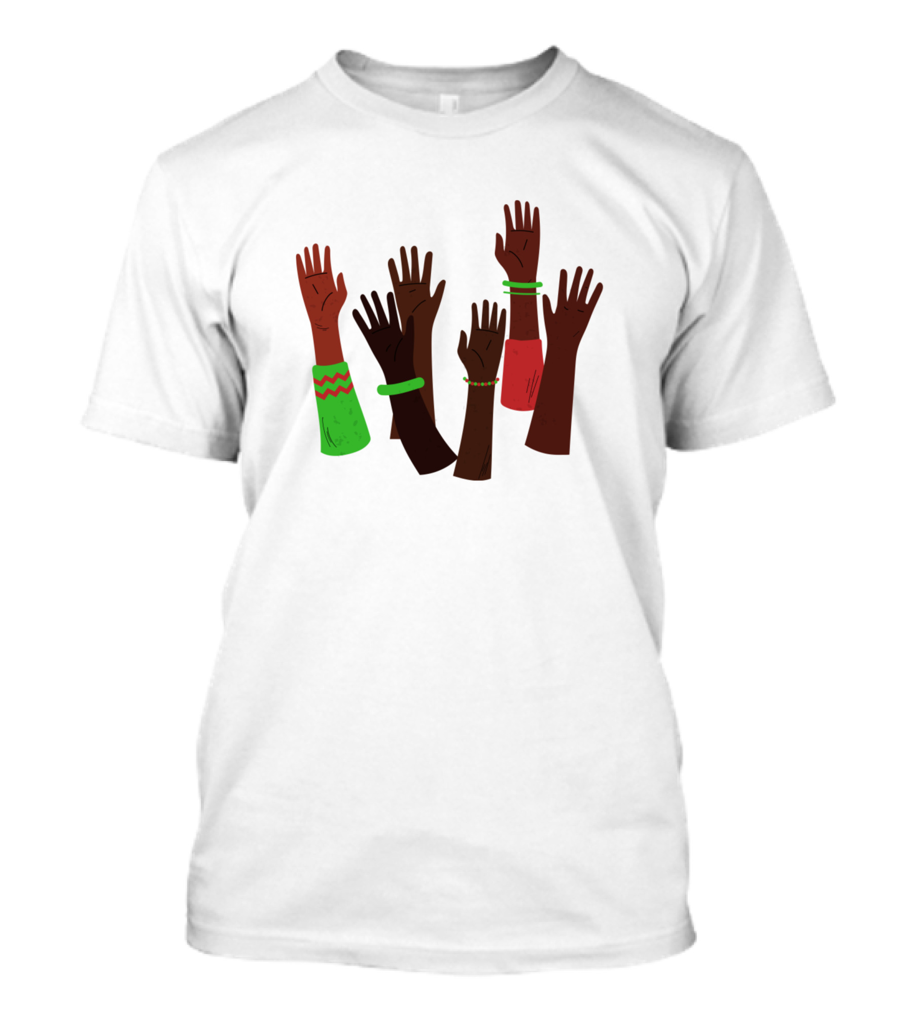 Kwanzaa Together Hands Raised In T-Shirt
