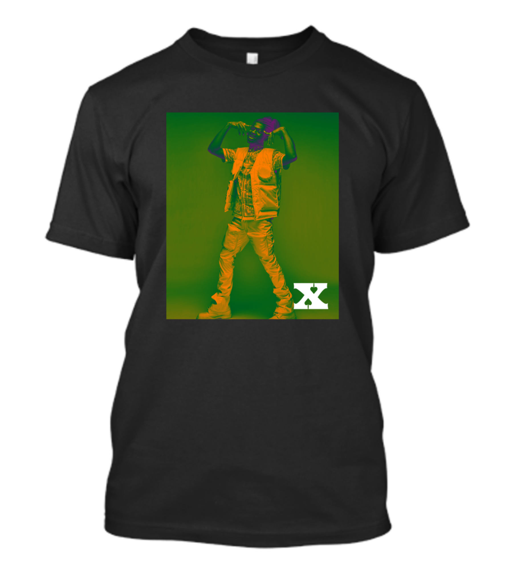 Lil Nas X Personal Vibrant Green And Orange X T-Shirt