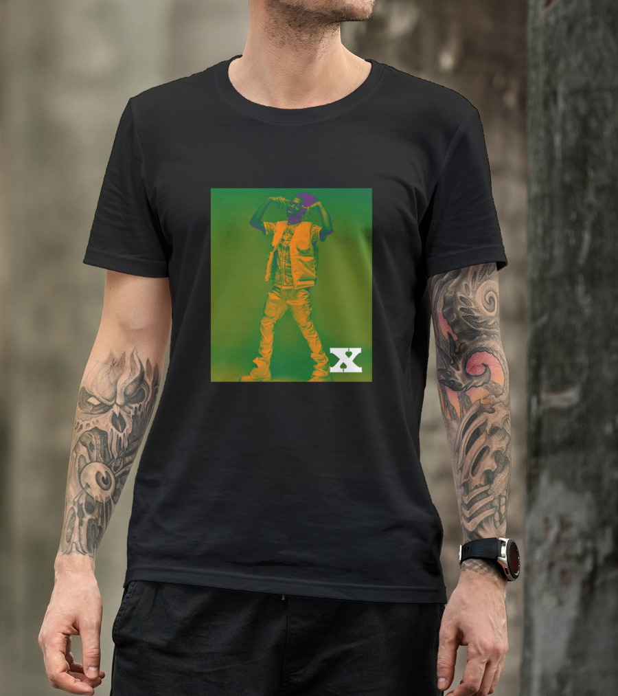 Lil Nas X Personal Vibrant Green And Orange X T-Shirt