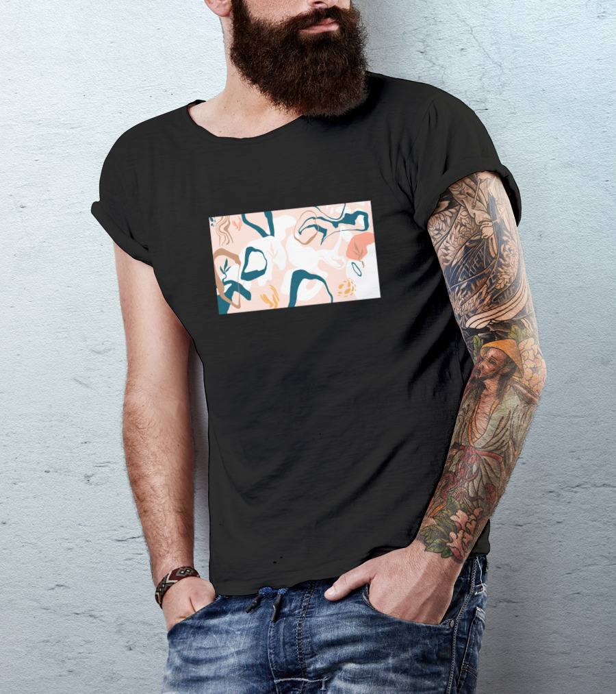 Liquid Abstract Organic Fluid Shapes T-Shirt