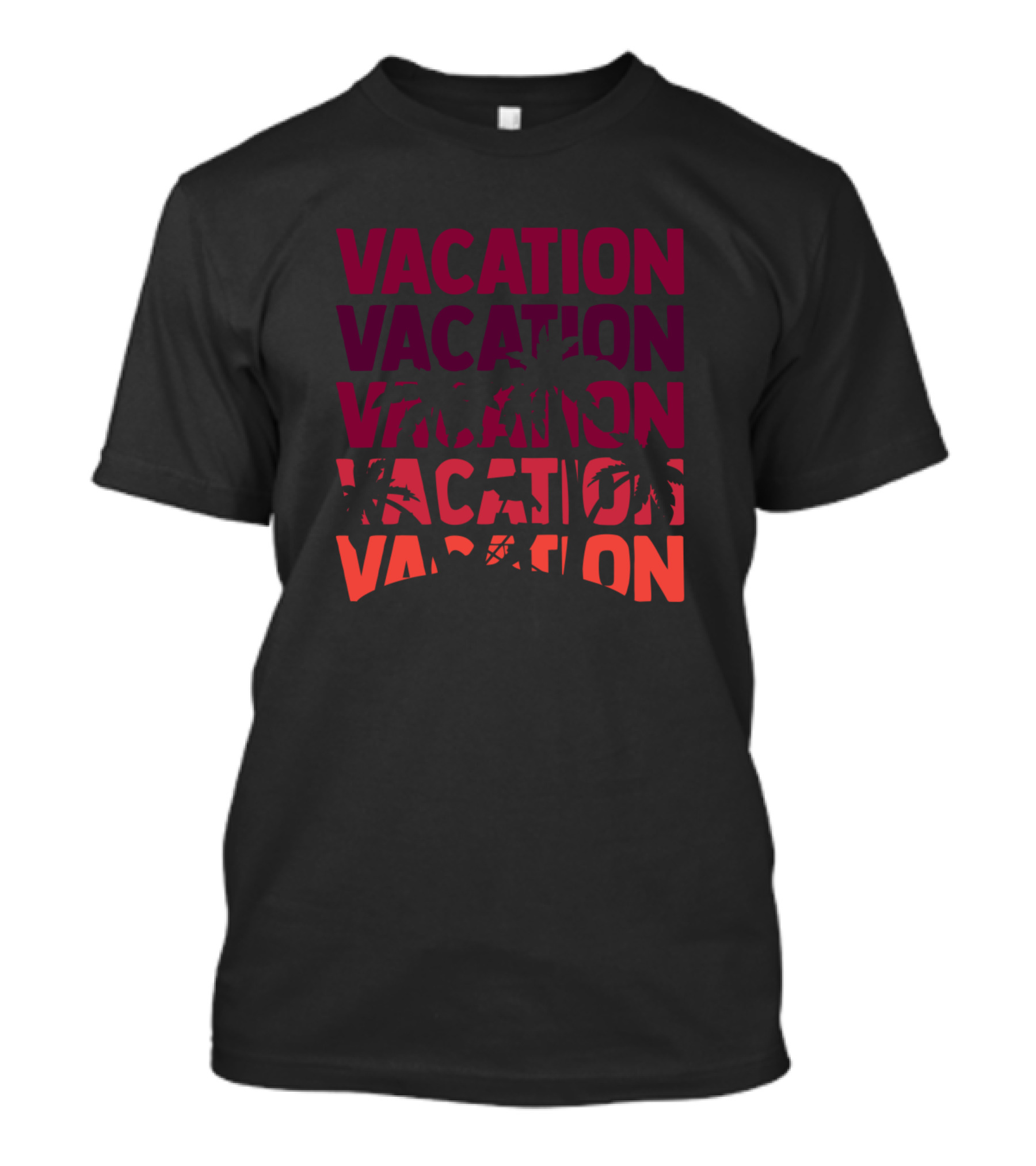 Vacation Palm Silhouette Sunset Vibes T-Shirt