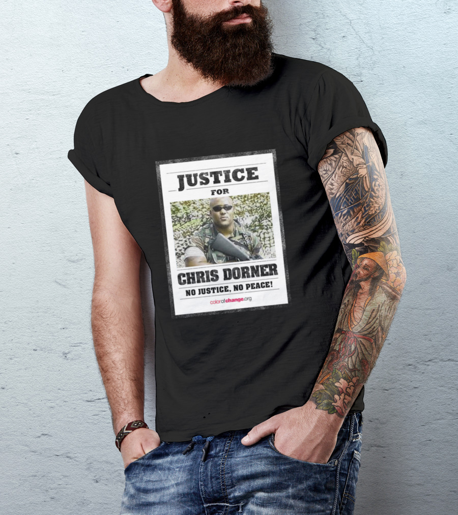 Justice For Chris Dorner No Justice No Peace Color Of Change T-Shirt