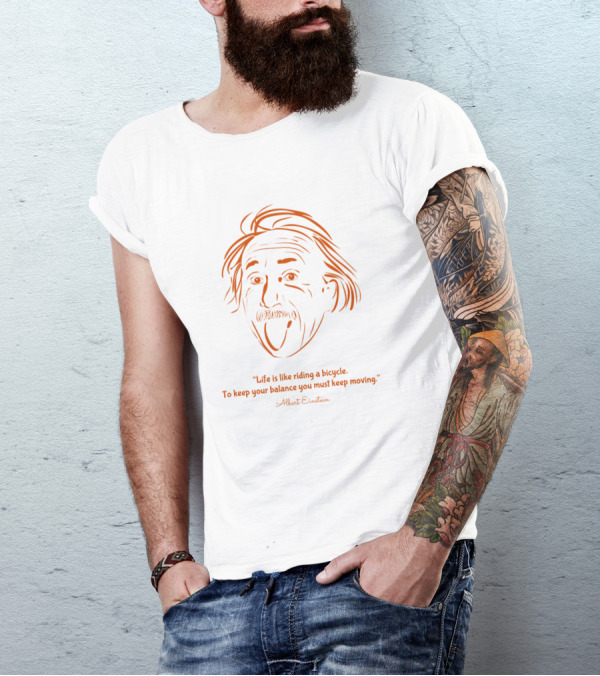 Life Is Like Riding A Bicycle Keep Your Balance Albert Einstein T-Shirt