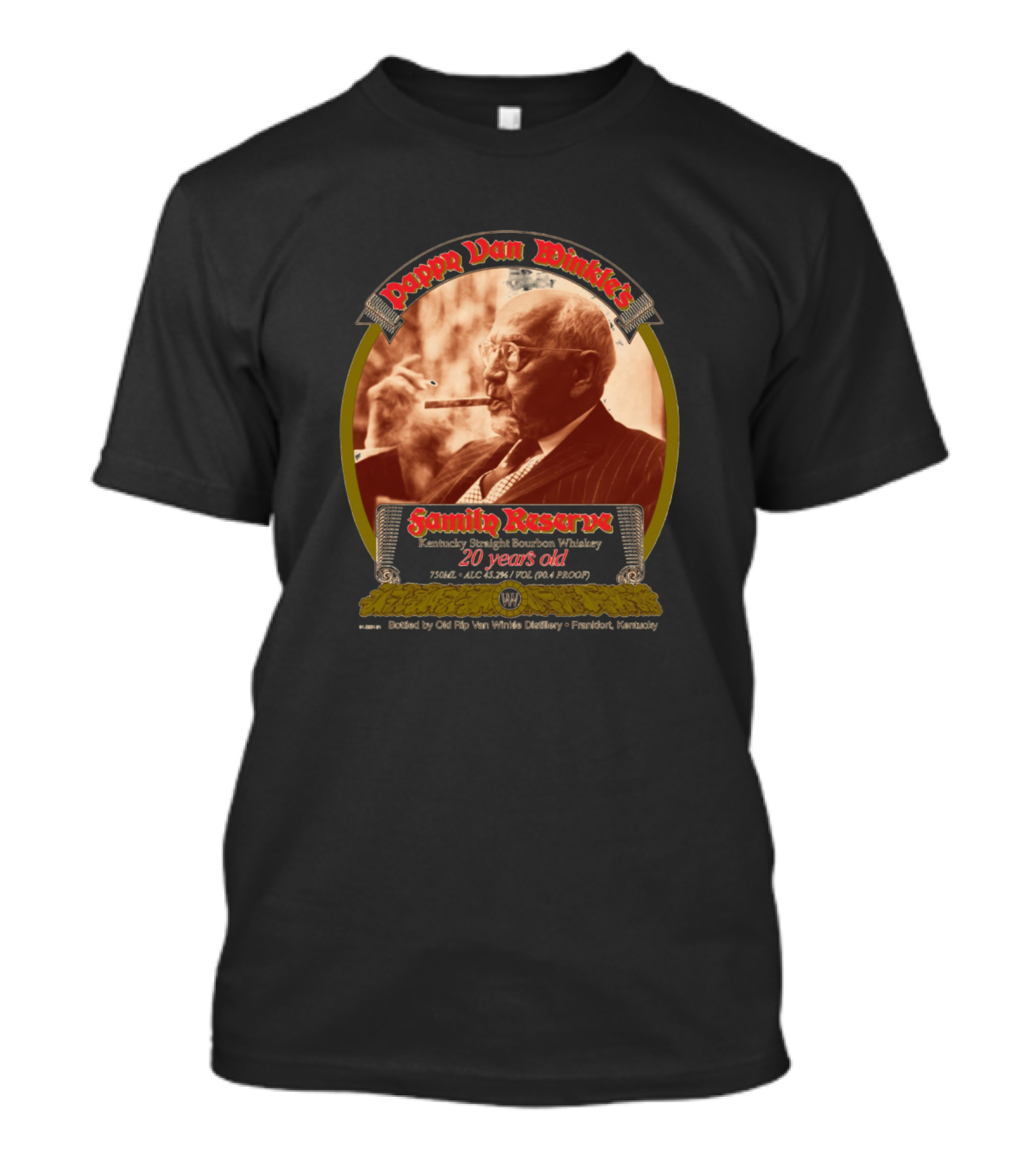 Pappy Van Winkle's Family Reserve Kentucky Straight Bourbon Whiskey 20 Years Old T-Shirt