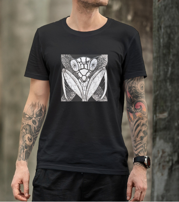 Praying Mantis Girl Intricate T-Shirt