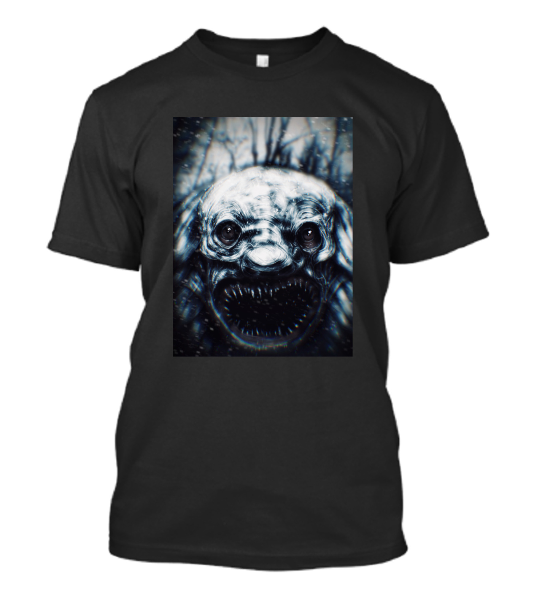 The Desolation Creature With Sharp Teeth In Eerie Forest T-Shirt