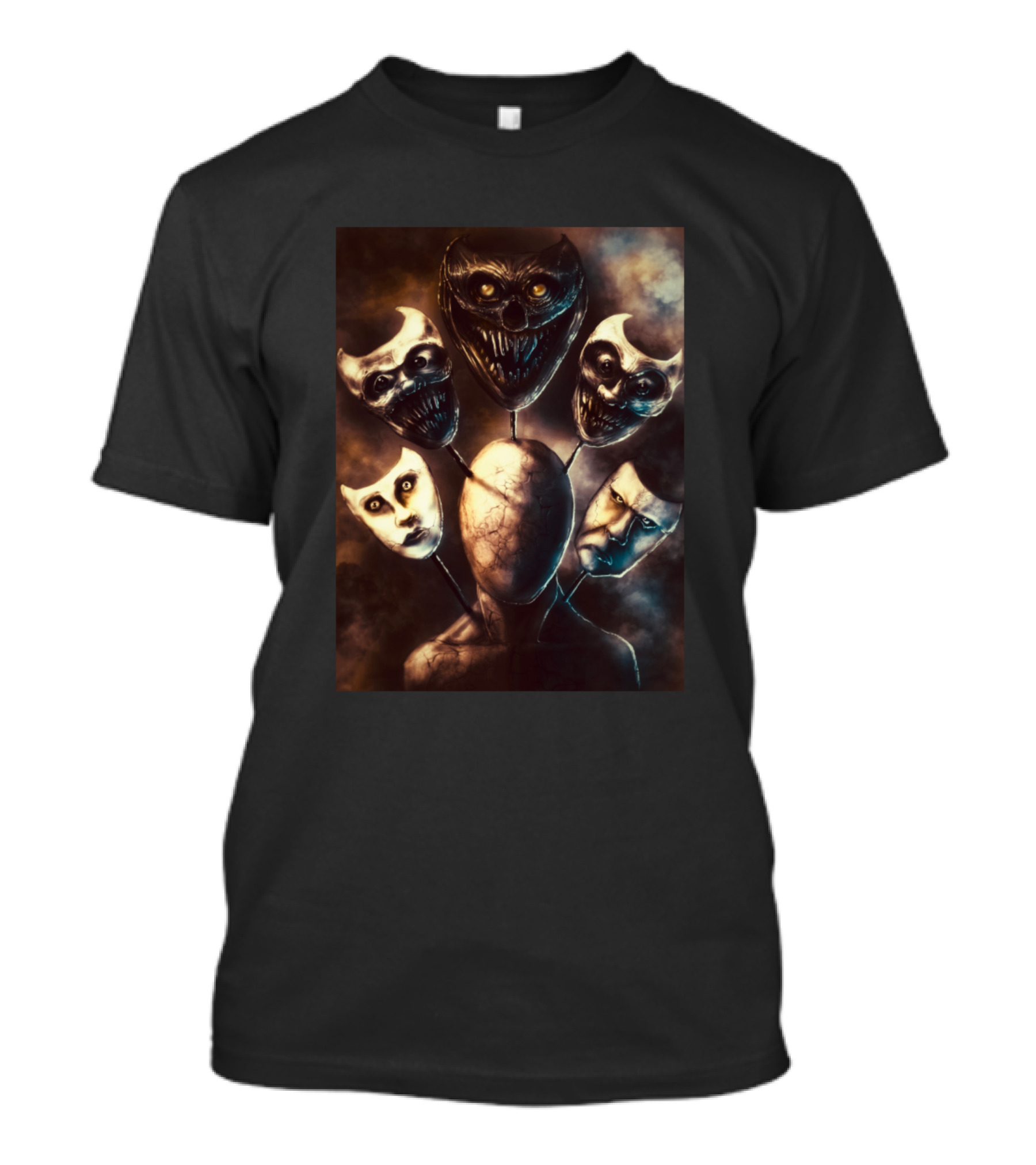 The Stranger Dark Masks Faces T-Shirt