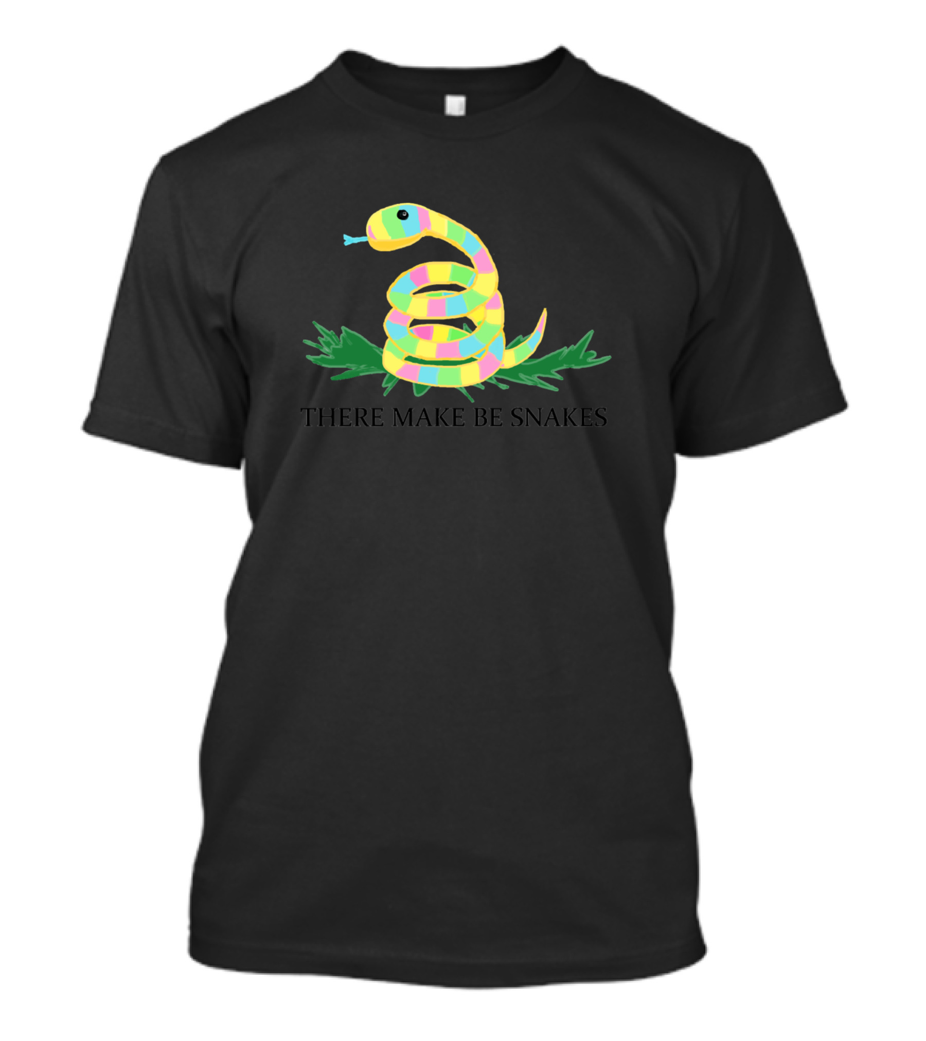 There Make Be Snakes Colorful Serpent On Grass T-Shirt