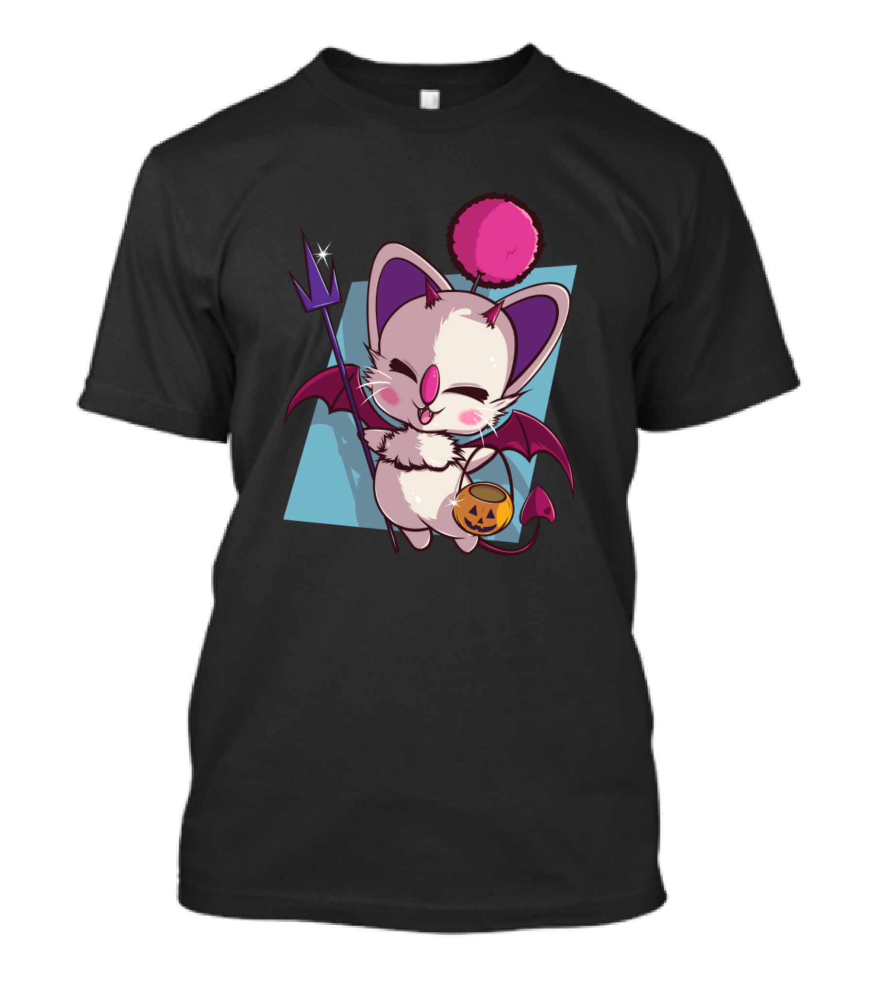Trick Or Treat Kuupo Moogle Halloween Magic Wand Pumpkin Candy T-Shirt