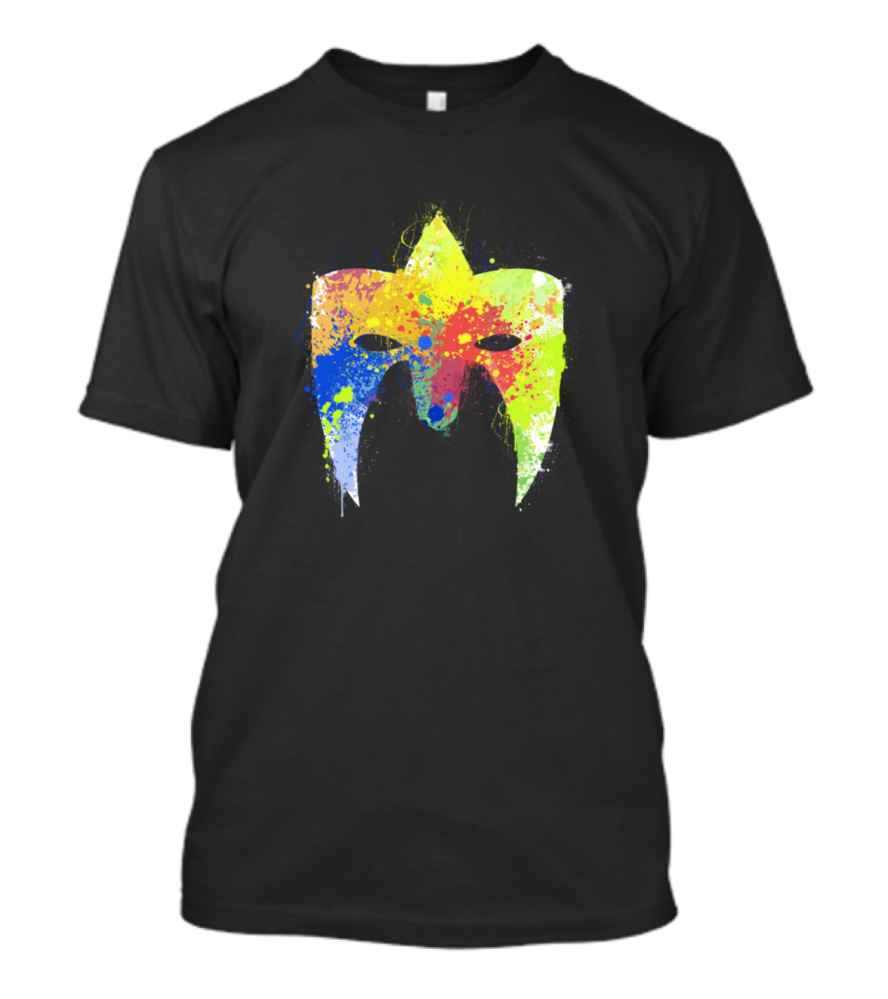 Warrior Splat Mask Color Splash T-Shirt