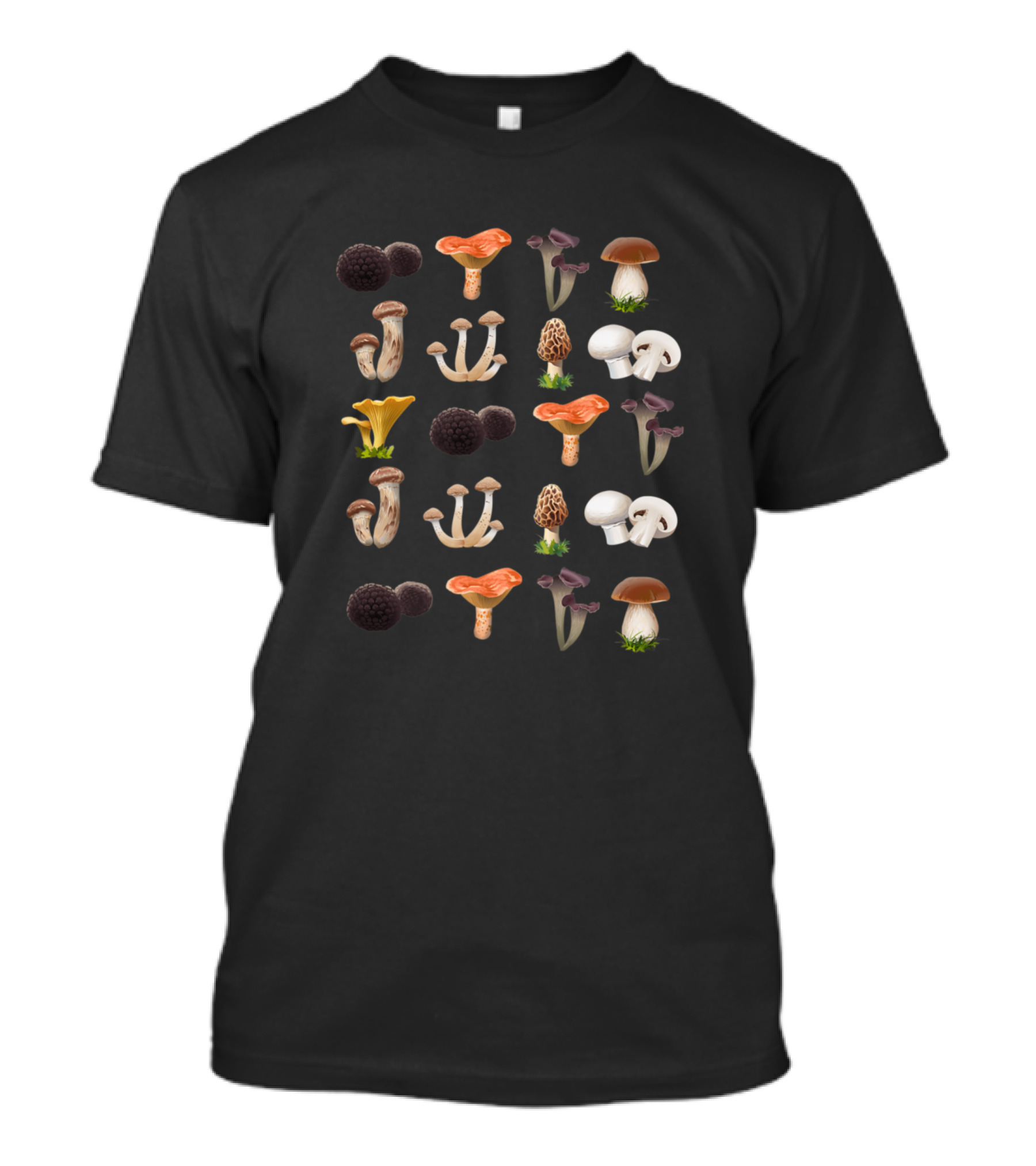 Wild Mushroom Mycology Fungiphile Fungi Iconic Varieties T-Shirt