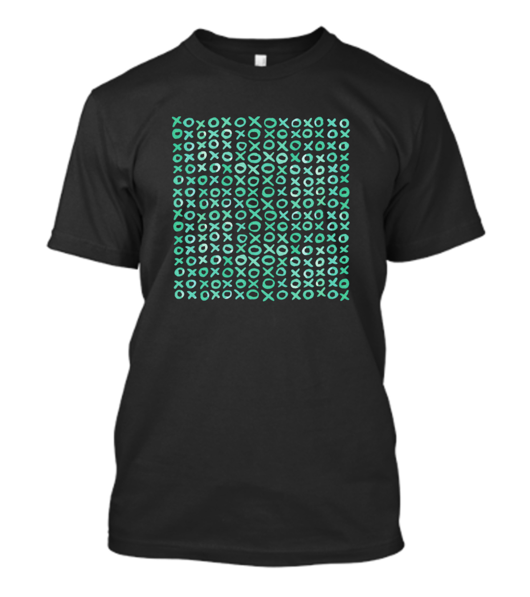 Xoxo Aqua Pattern Valentines Day T-Shirt