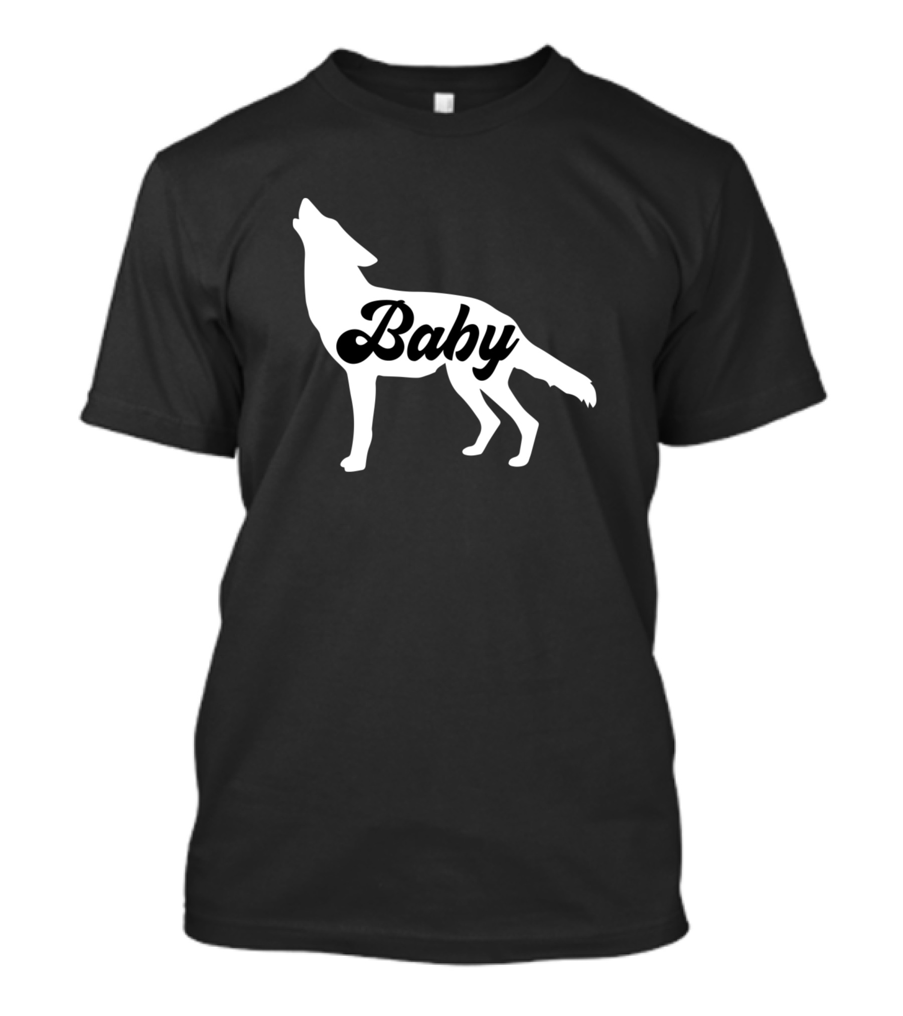 Baby Wolf Silhouette Howling R Family Love T-Shirt