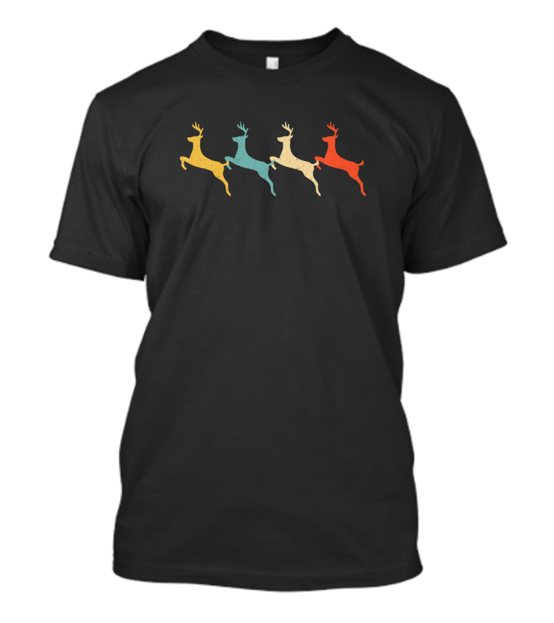 Gazelle Vintage Antelope Buck Lover Retro 60S 70S Multicolor T-Shirt