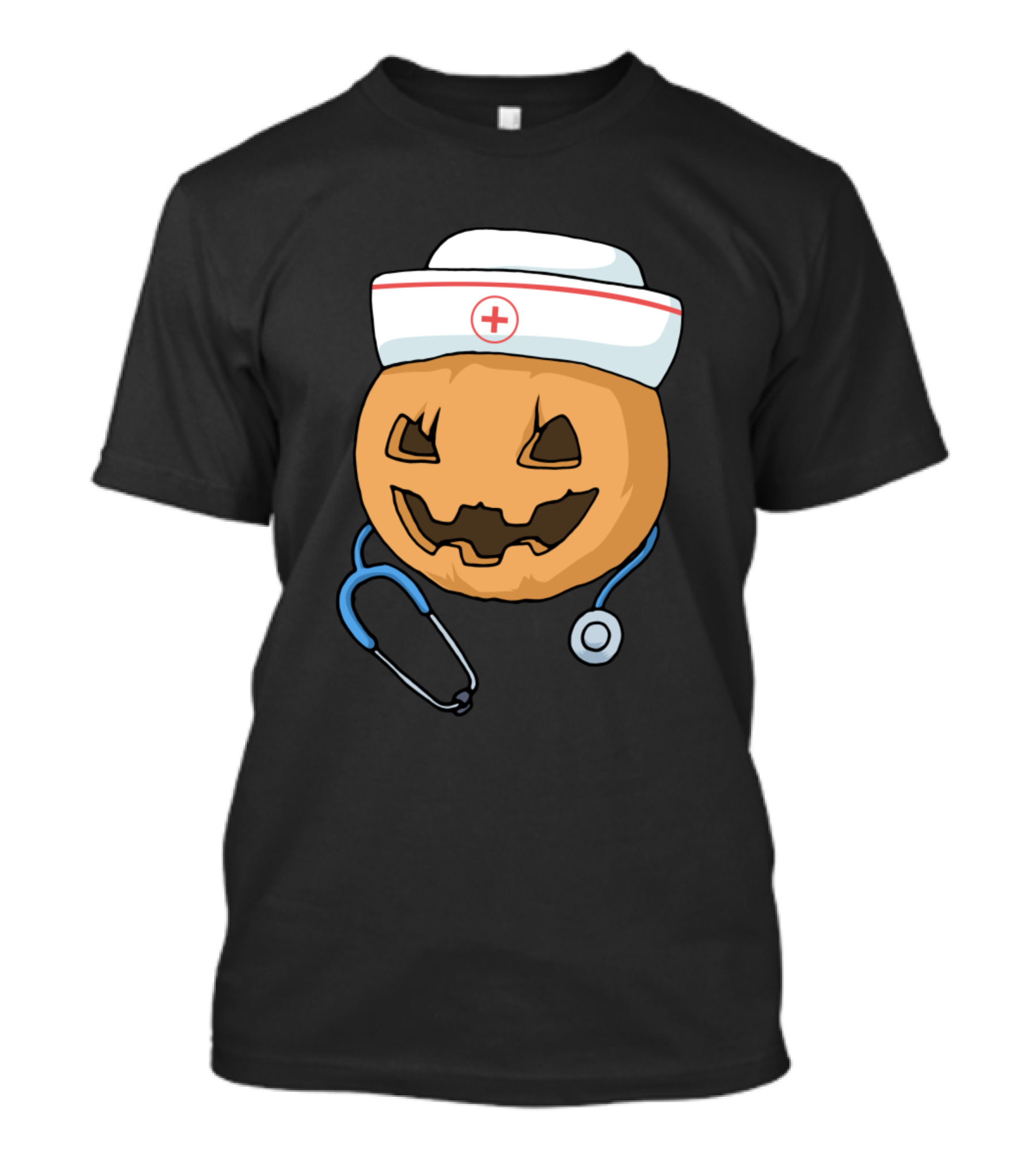 Halloween Pumpkin Nurse Stethoscope RN Graduate Squad T-Shirt