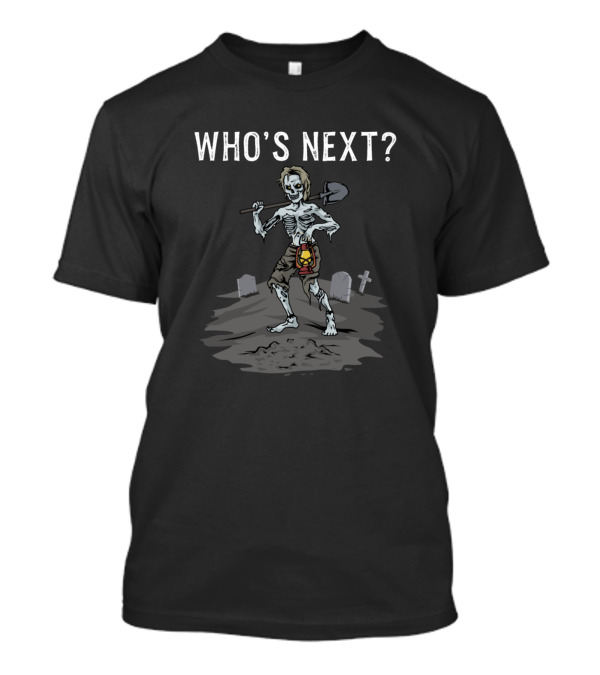 Who's Next Halloween Skeleton Graveyard Scary T-Shirt