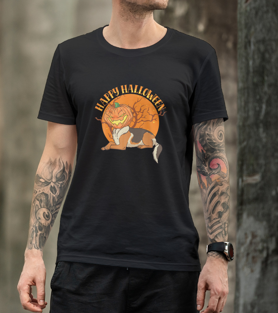 Happy Halloween Pumpkin German Shepherd Lover Anim T-Shirt
