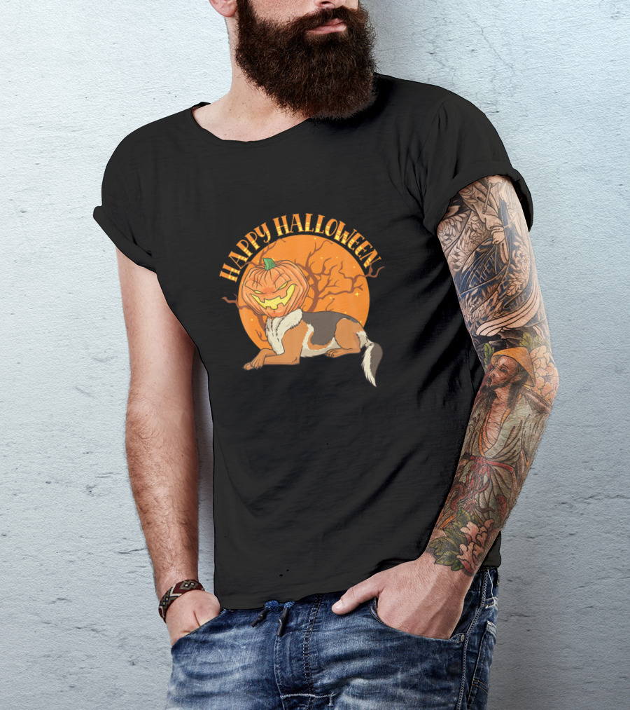 Happy Halloween Pumpkin German Shepherd Lover Anim T-Shirt