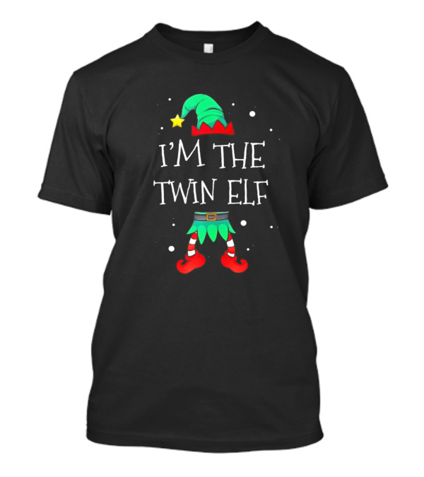 I'm The Twin Elf Matching Family Christmas Costume T-Shirt