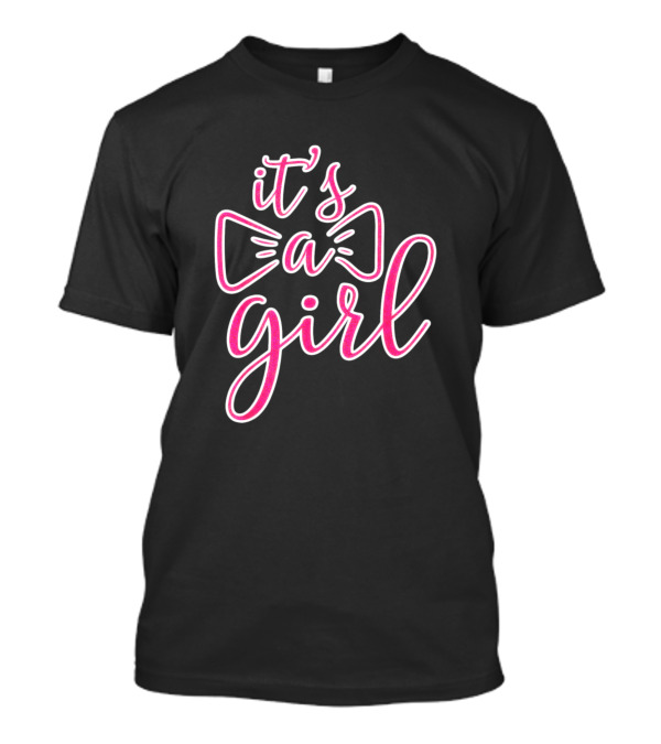 It's A Girl Bow Announcement T-Shirt