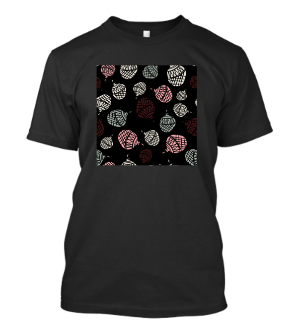 Elegant Holiday Ornaments Pattern T-Shirt