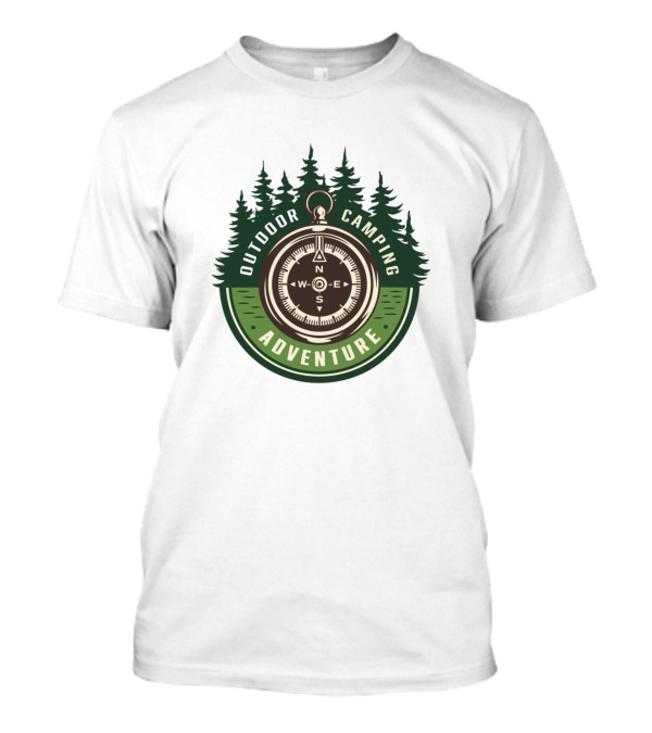 Outdoor Camping Compass Adventure In The Wilderness T-Shirt