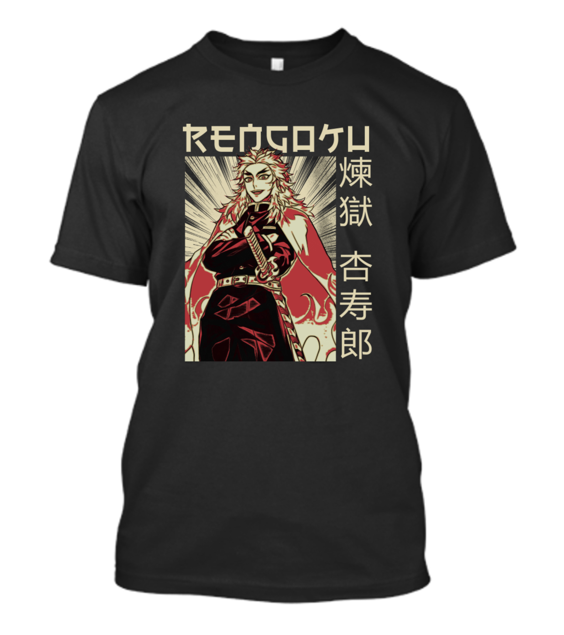 Rengoku 煉獄 杏寿郎 Kimetsu No Yaiba Demon Slayer Anime T-Shirt