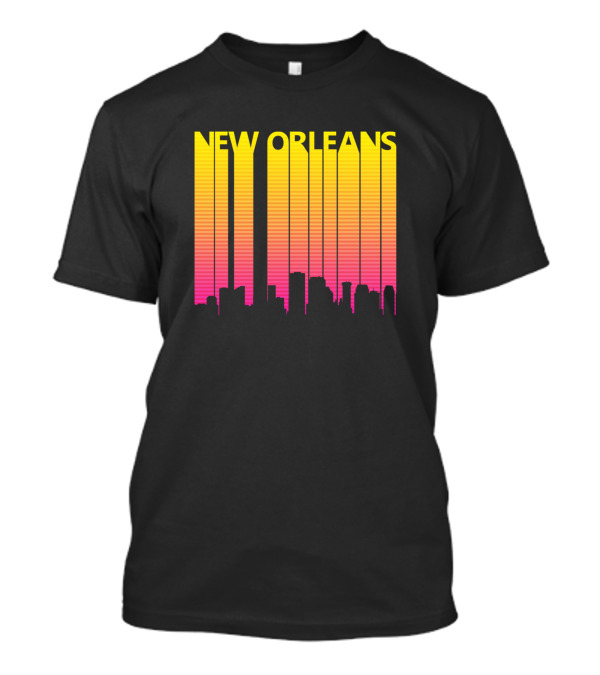 New Orleans Skyline Retro 1980S T-Shirt