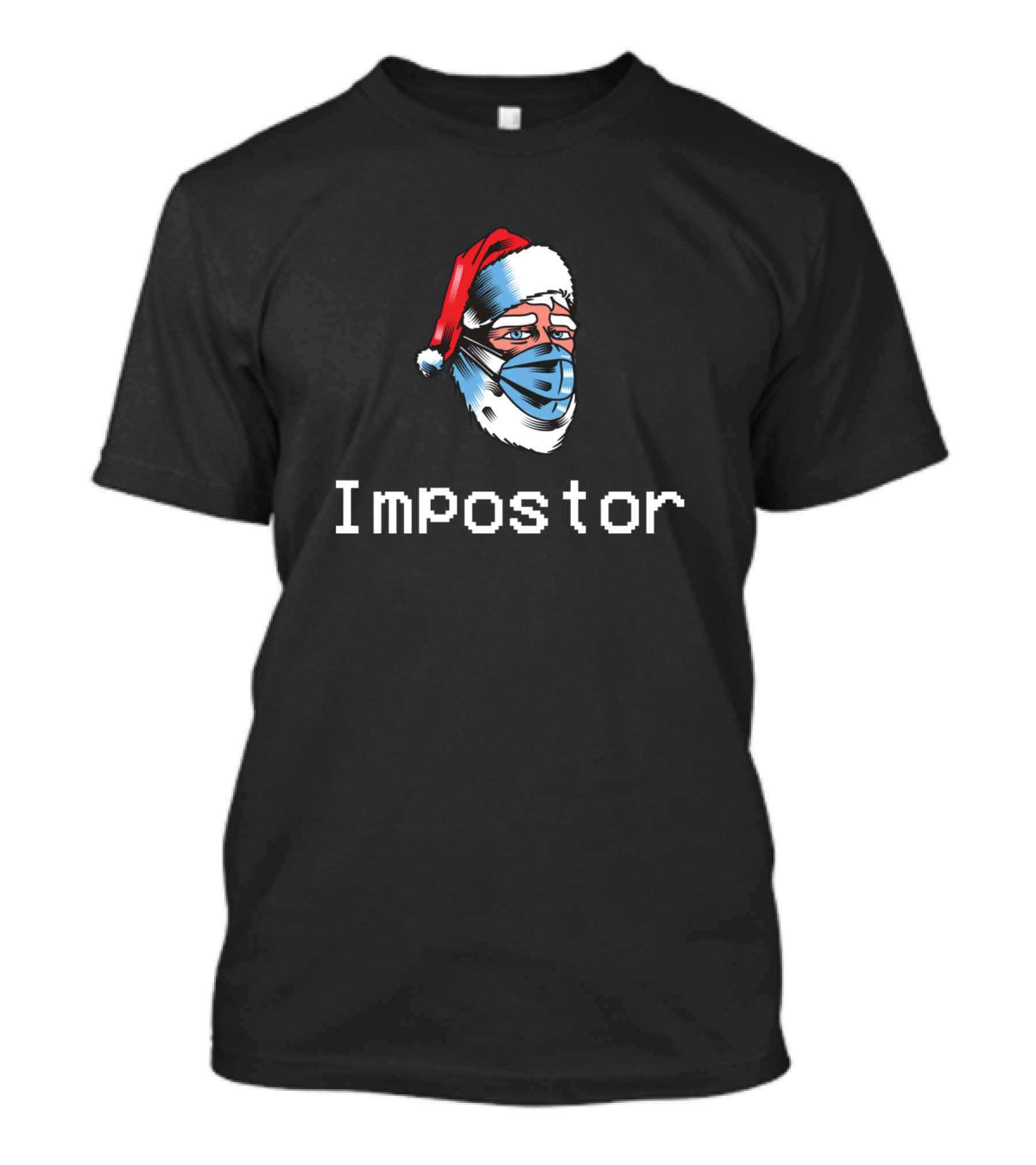 Santa Claus Impostor Wearing Mask T-Shirt