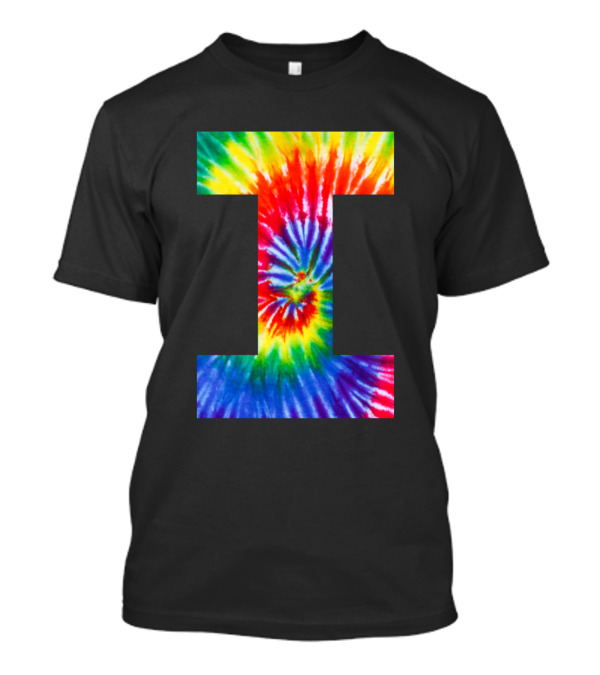 Tie Dye Rainbow Letter I T-Shirt