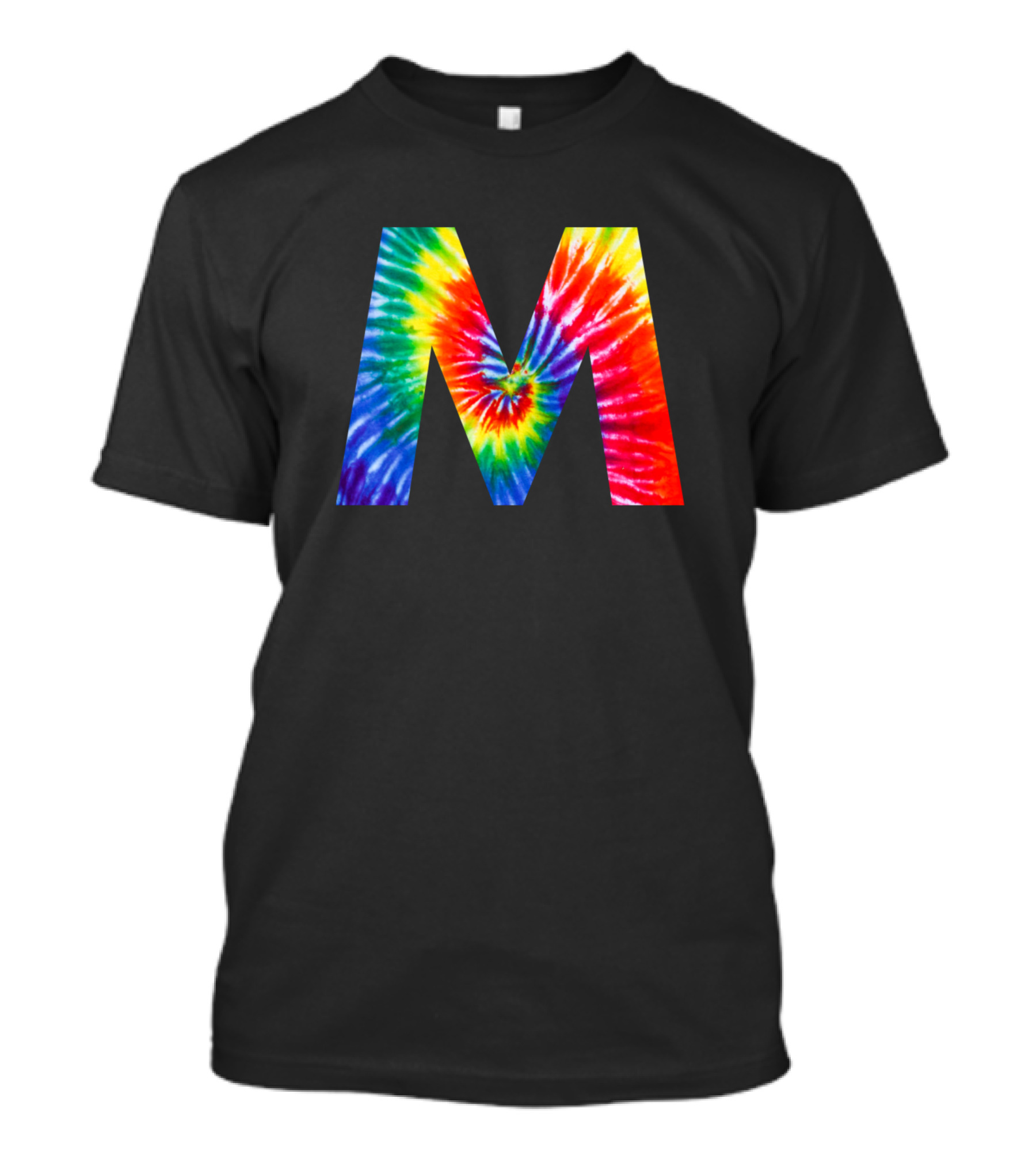 Tie Dye Letter M Rainbow T-Shirt