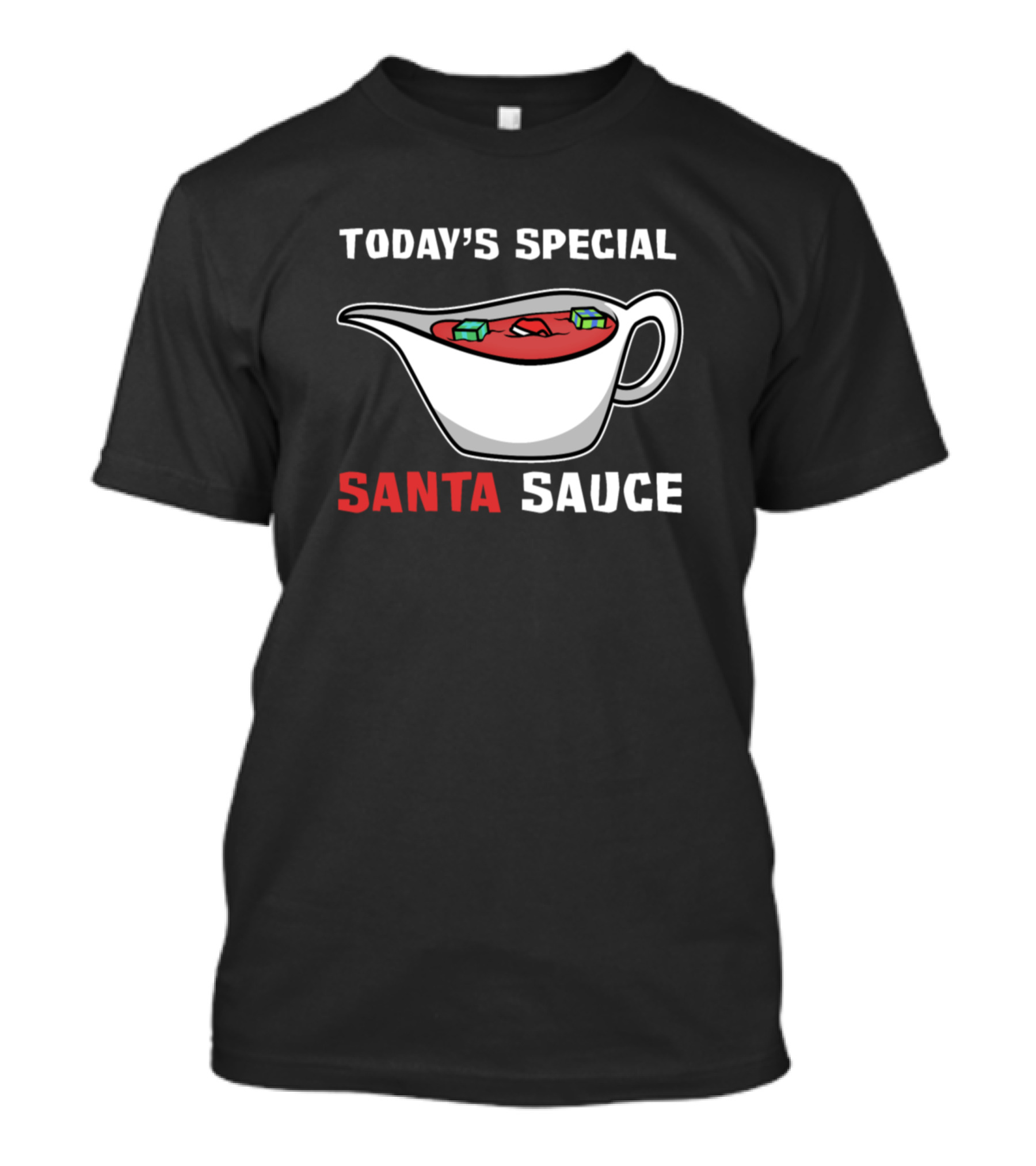 Today's Special Santa Sauce Gravy Boat With Festive Icons T-Shirt