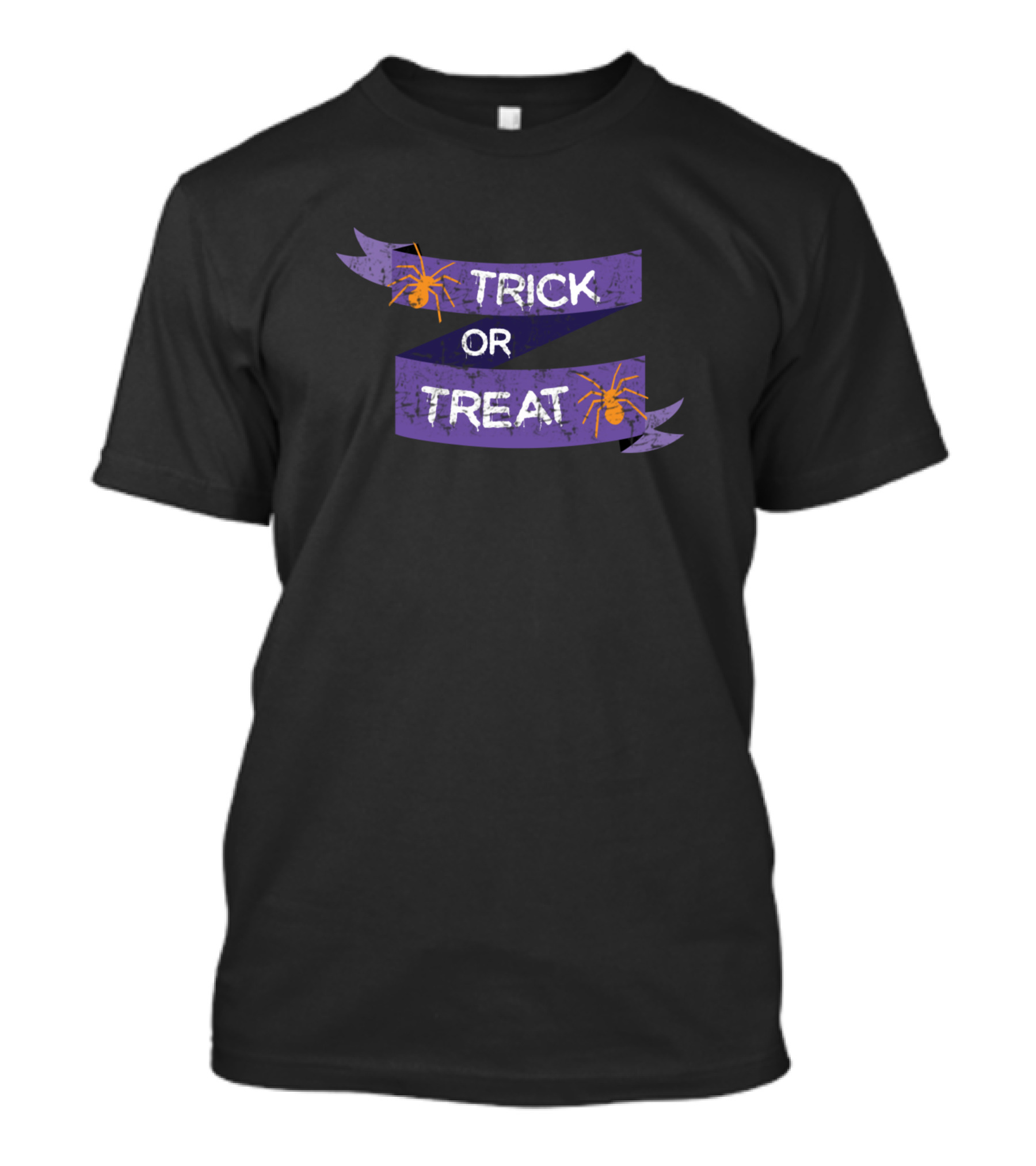 Trick Or Treat Spiders Halloween Banner T-Shirt