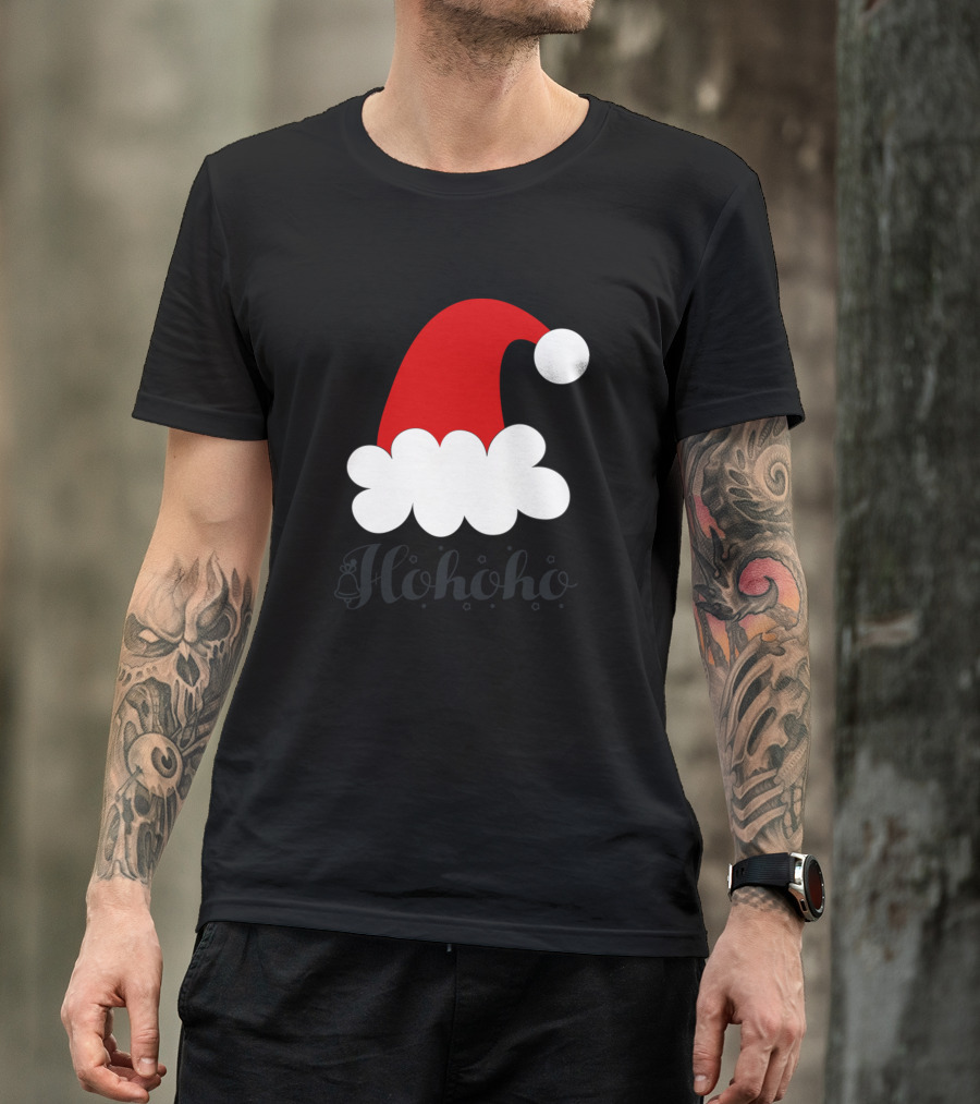 Ho Ho Ho Ugly Christmas Santa Hat T-Shirt