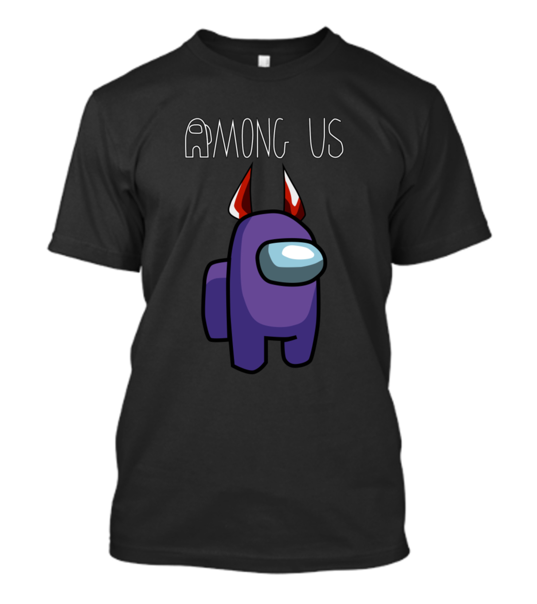 Among Us Purple Character With Red Ear Hat T-Shirt
