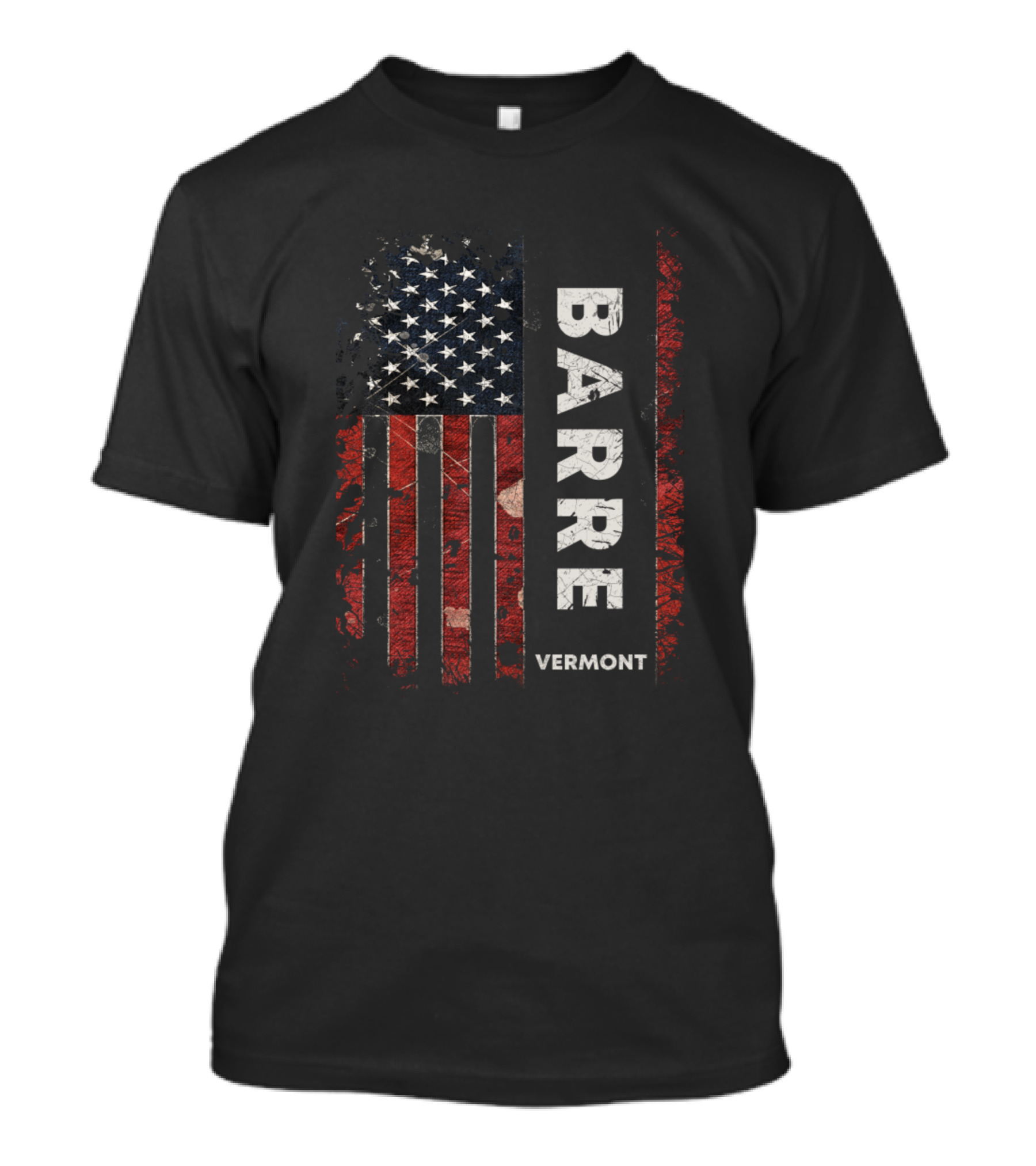 Barre Vermont American Flag Grunge T-Shirt