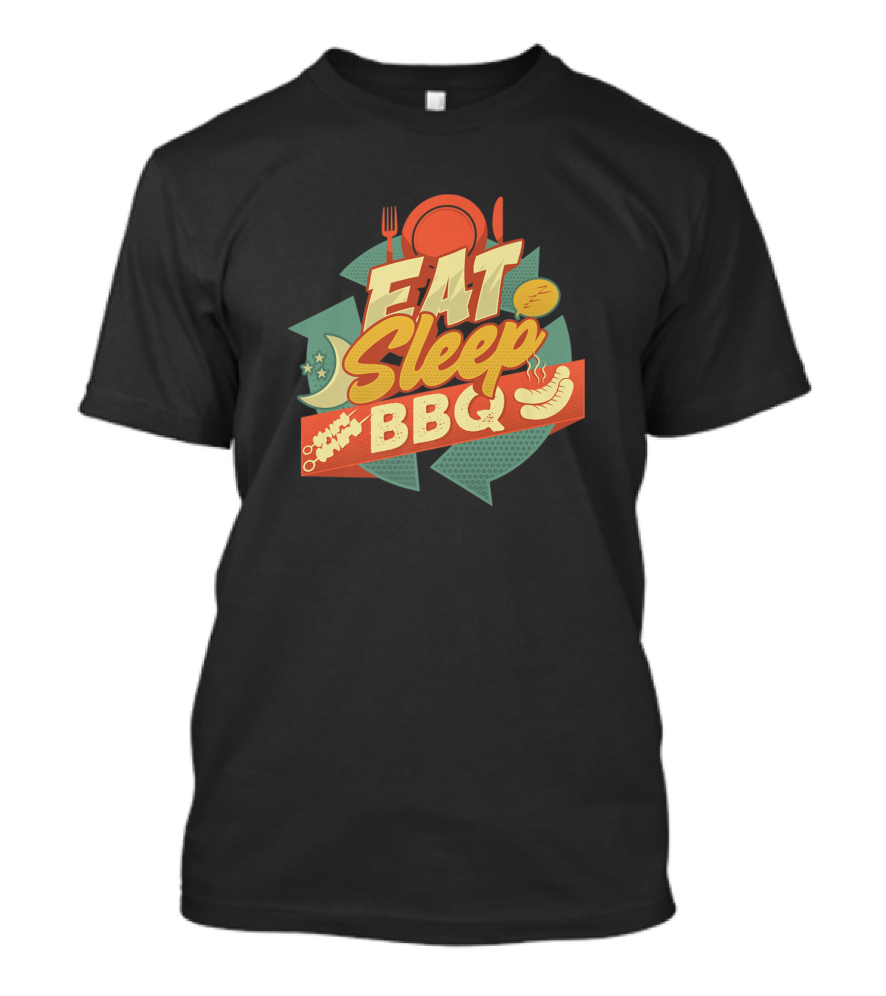 Eat Sleep BBQ Grilling Eat Sleep Repeat Vintage Grillmeister T-Shirt