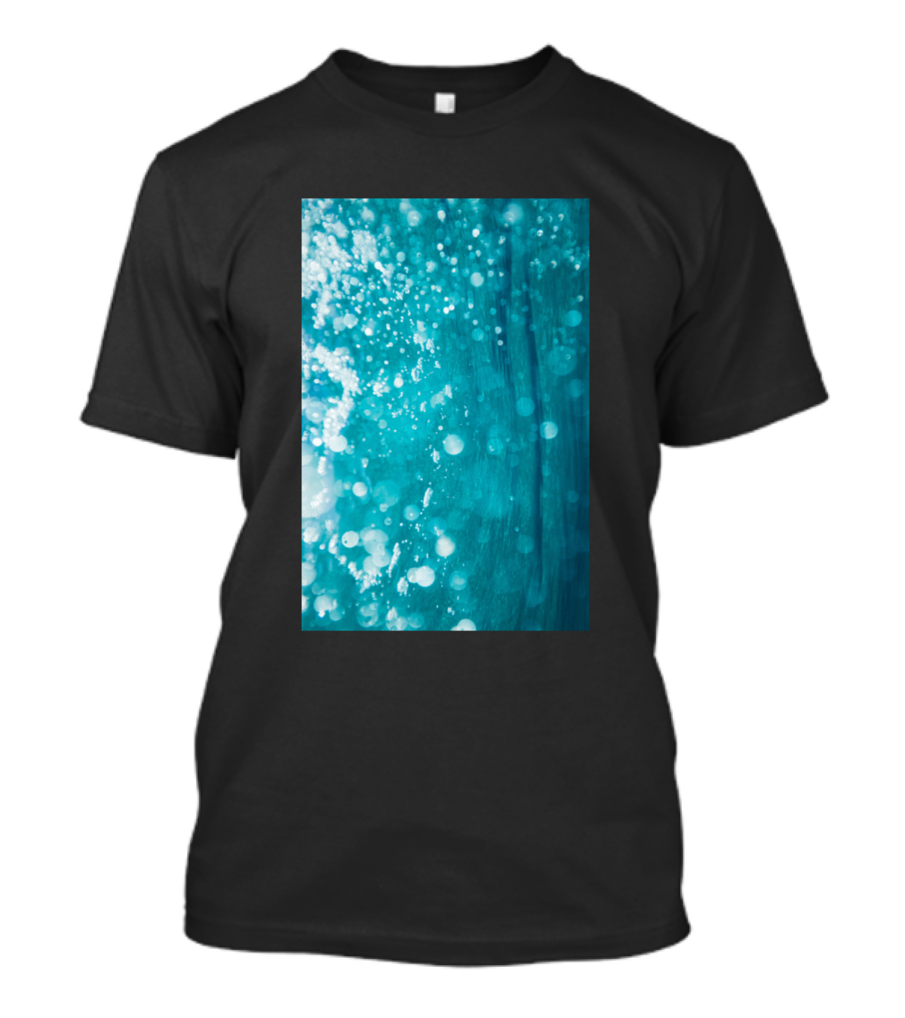 Blue Under Water Bubbles Oceanic T-Shirt