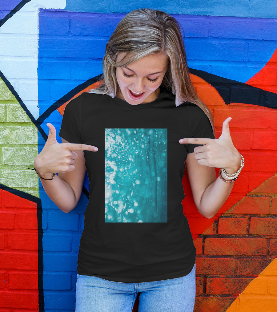 Blue Under Water Bubbles Oceanic T-Shirt