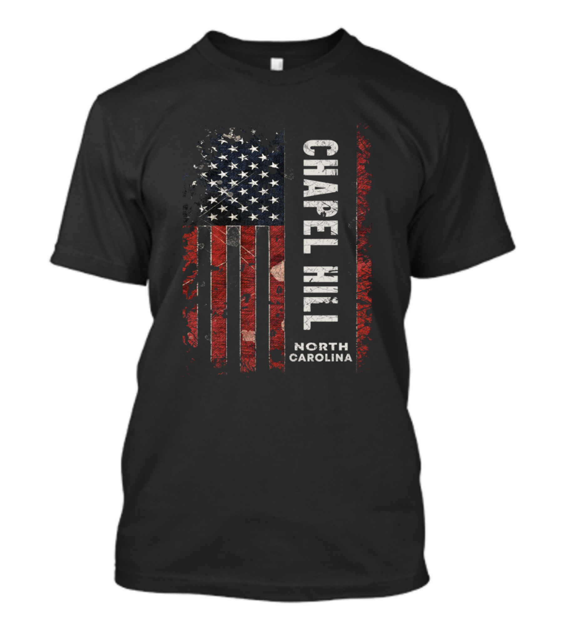 Chapel Hill North Carolina American Flag T-Shirt