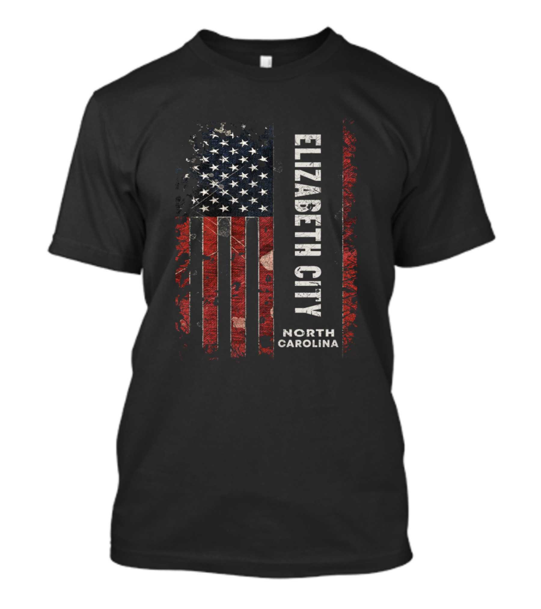Elizabeth City North Carolina American Flag T-Shirt